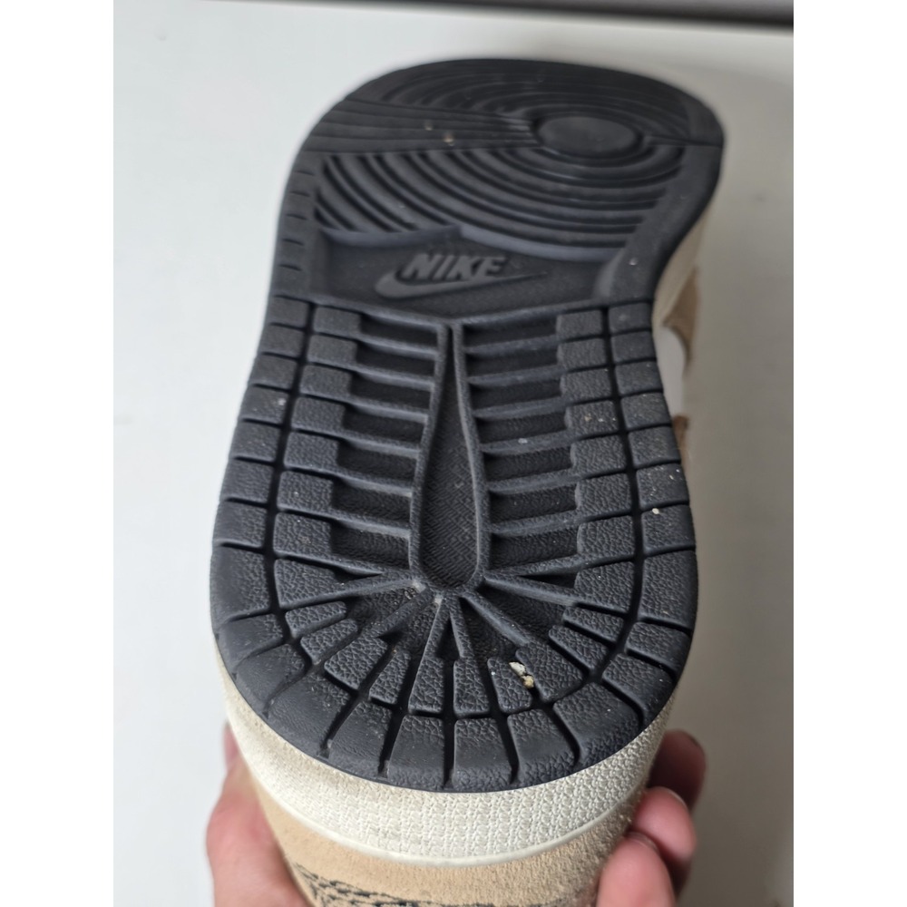 Jordan Air Jordan 1 Low Low Top Suede Leather Sneakers Beige White Black Men's - Picture 11 of 12